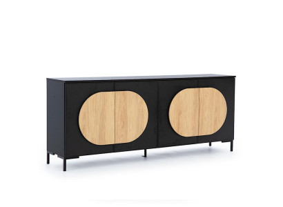 Negro-Marrón cómoda de dormitorio Diseñador de madera cómoda Anrichte elegante