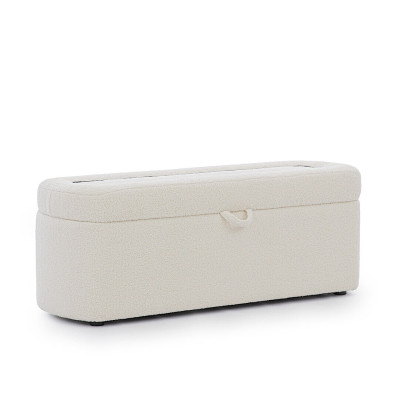 Muebles de dormitorio Banco blanco Banco de diseñador Aparador acolchado con almacenamiento