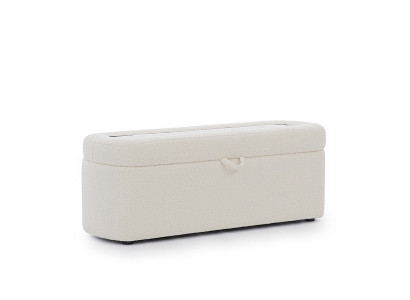 Muebles de dormitorio Banco blanco Banco de diseñador Aparador acolchado con almacenamiento