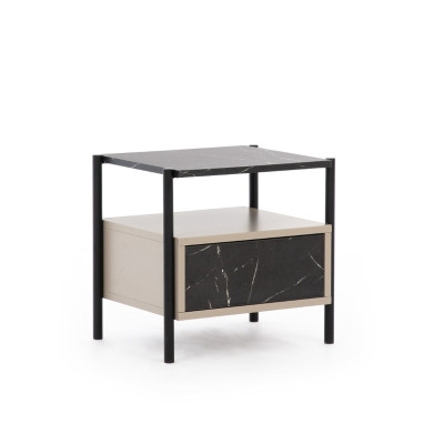 Diseñador de dormitorio Mesita de noche de diseñador Mesa de noche de madera de diseñador Muebles elegantes