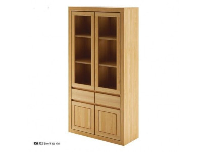 Moderno Vitrina Vitrinas Armario Hecho a mano Madera maciza Armarios Madera maciza Roble