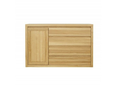 Aparador Cómoda Madera maciza Armarios Madera real 140x90cm Cómodas Armario Roble