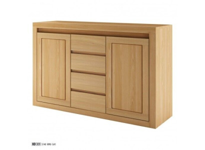 Aparador Cómoda Madera maciza Armarios Madera real Roble 140x90cm Cómodas Armario