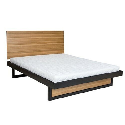 Camas tipo loft 140x200 cm Muebles de dormitorio de madera maciza Cama de madera maciza de roble metalizado