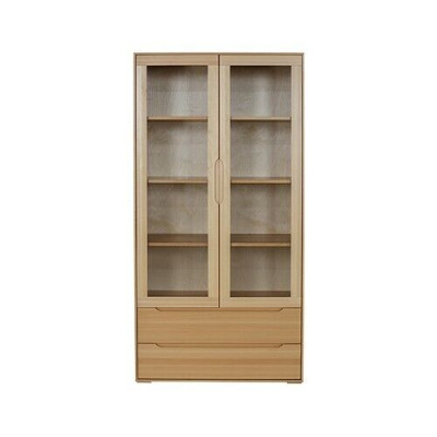 Clásico armario de vitrina Vitrina Hecho a mano Armario de madera maciza Muebles de madera.