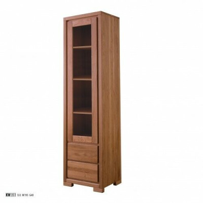 Clásico armario vitrina vitrina de salón Muebles armarios de visualización Diseño de madera real