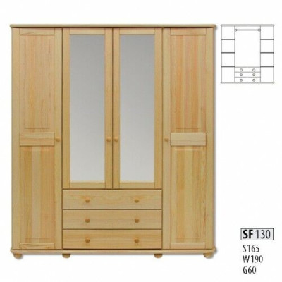 Armario Armarios Mueble Mueble para la pared 4 puertas Madera Muebles Dormitorio Nuevo