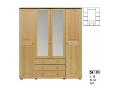 Armario Armarios Mueble Mueble para la pared 4 puertas Madera Muebles Dormitorio Nuevo