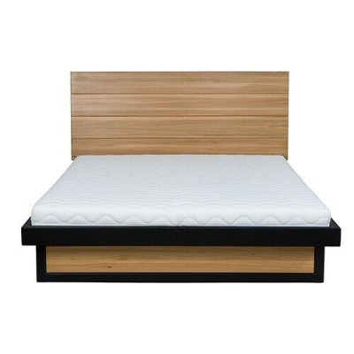 Cama Cama doble Roble Cama matrimonial Cama de madera 120x200 Estructura de cama Muebles masivos Camas