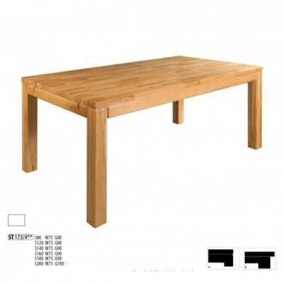 Mesa Mesa de comedor Muebles macizos Comedor 200x100cm Madera real Madera maciza Nuevas mesas