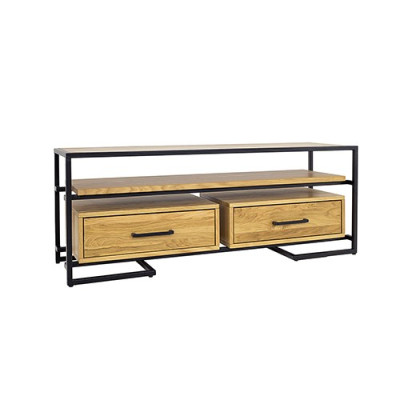 Mueble de TV de madera maciza hecho a mano.