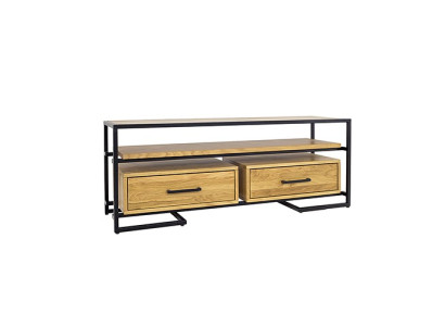 Mueble de TV de madera maciza hecho a mano.