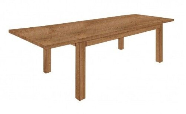 Mesa de comedor maciza de madera real de 120x80 cm de roble para la cocina.