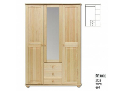 Armario de pino - Armario de madera maciza - Armario de dormitorio - Armarios rústicos nuevos