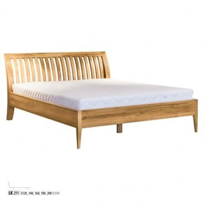 Cama de matrimonio de madera maciza de haya, muebles de dormitorio de madera 140x200cm Nuevo