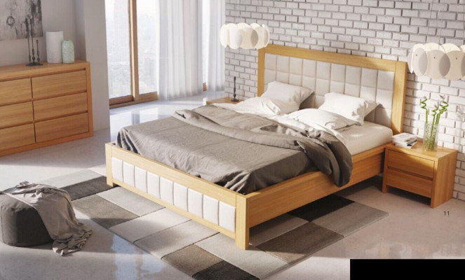 Camas de madera de verdad Cama de madera Cama doble hecha a mano Cama de madera de verdad Nueva