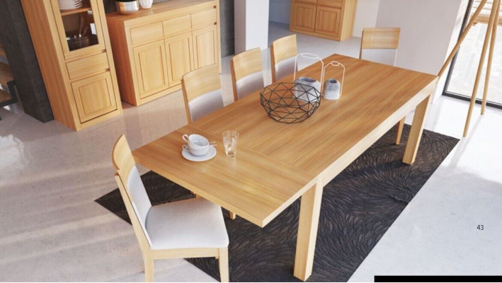 Mesa de conferencias de madera maciza comedor Mesa de comedor de haya de madera maciza.