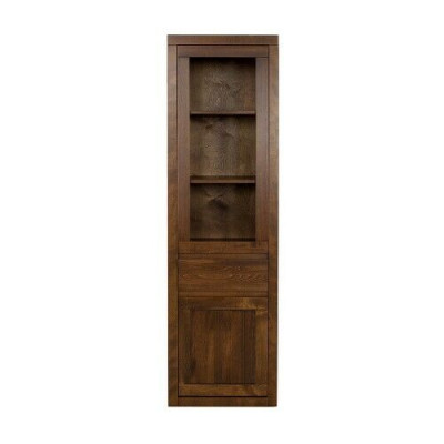 Armario de madera Vitrina de cristal Armario de salón de madera maciza hecho a mano