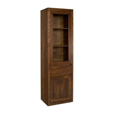 Armario de madera Vitrina de cristal Armario de salón de madera maciza hecho a mano