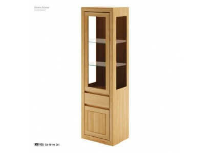 Vitrina de vidrio armario de madera armario de salón hecho a mano de madera maciza.
