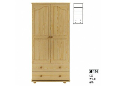 Armario de madera maciza Muebles macizos de madera Macizo armario de dormitorio de madera maciza