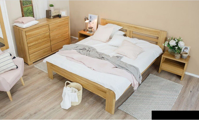 Cama de madera maciza 180x200 cama doble haya maciza Cama de madera real Cama de madera maciza nueva