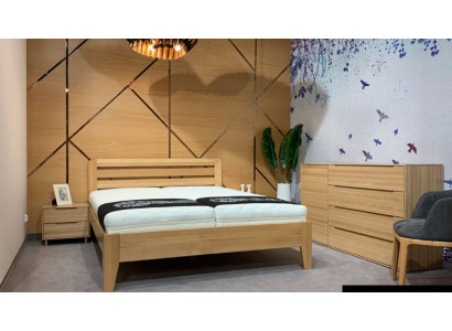 Cama de madera del dormitorio Cama de madera auténtica Hotel 180x200 Estilo Muebles macizos Camas