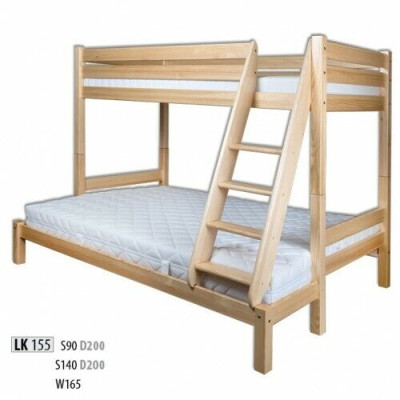 Litera litera de pino macizo de madera completa cama para niños cama alta cama nueva