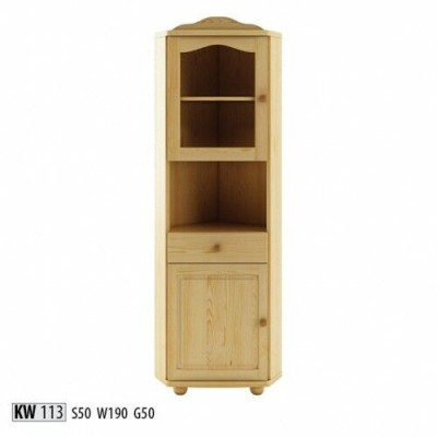 Vitrina de vidrio Esquina Gabinete de esquina Madera real Madera maciza Nuevo Vitrinas Armarios