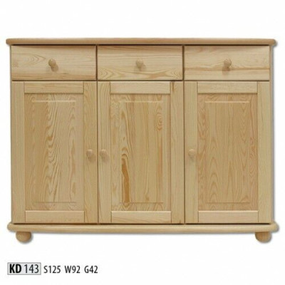 Aparador aparador cómoda Pino macizo Sala de estar maciza Madera maciza Madera