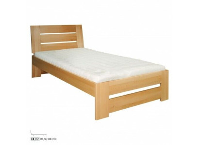 Cama de madera Cama de madera real Camas Hotel 100x200 Estilo Muebles macizos Dormitorio