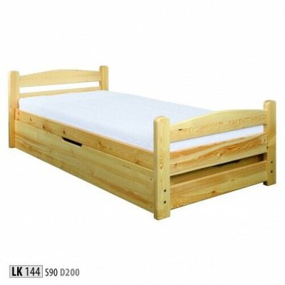 Dormitorio Cama de madera Cama de madera maciza 90x200 Estilo Muebles macizos de hotel