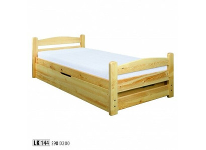Dormitorio Cama de madera Cama de madera maciza 90x200 Estilo Muebles macizos de hotel