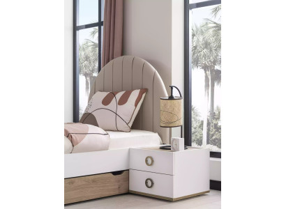 Mesita de noche mesita infantil dormitorio infantil madera blanco moderno