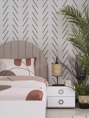 Mesita de noche mesita infantil dormitorio infantil madera blanco moderno