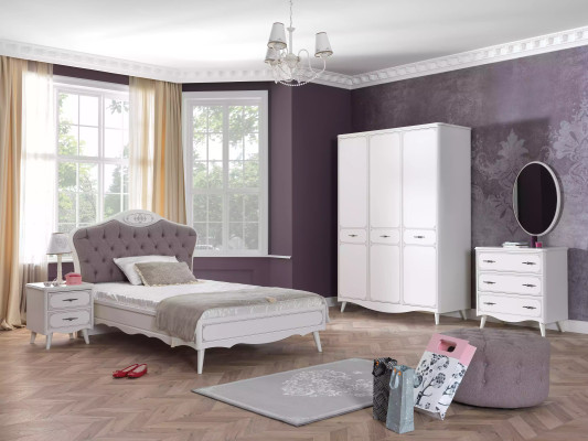 Mesita de noche mesita de noche dormitorio infantil madera blanco mesita de noche para niños lujo.