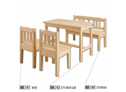 Grupo de asientos para niños de 4 piezas, conjunto de muebles para niños, juego de sillas y mesa para niños.