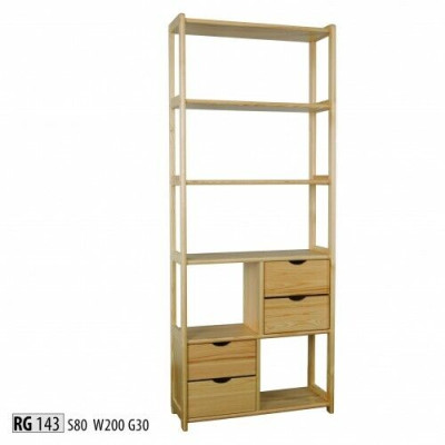 Estantería de libros de diseño de pared de sala de estar.