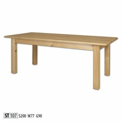 Mesa Mesa de comedor Muebles macizos Comedor 200x90cm Madera real Madera maciza Nuevo Mesas