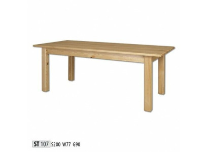 Mesa Mesa de comedor Muebles macizos Comedor 200x90cm Madera real Madera maciza Nuevo Mesas