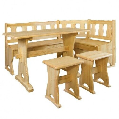 Banqueta de esquina Banco de madera Bancos macizos Zona de comedor de la cocina Asientos de esquina Muebles de madera maciza de calidad madera