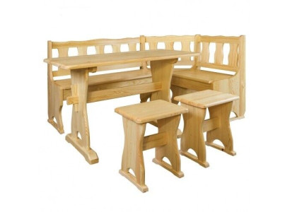 Banqueta de esquina Banco de madera Bancos macizos Zona de comedor de la cocina Asientos de esquina Muebles de madera maciza de calidad madera