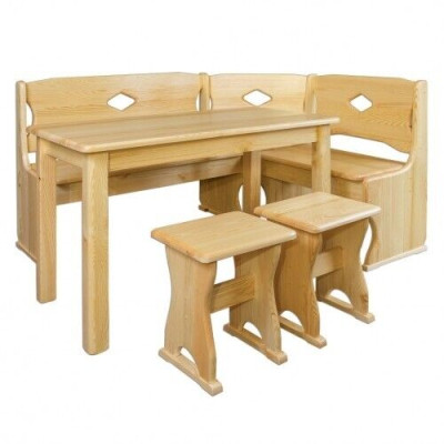 Banco de esquina banco de madera maciza Bancos de madera Cocina Comedor Asientos de esquina Muebles de madera maciza