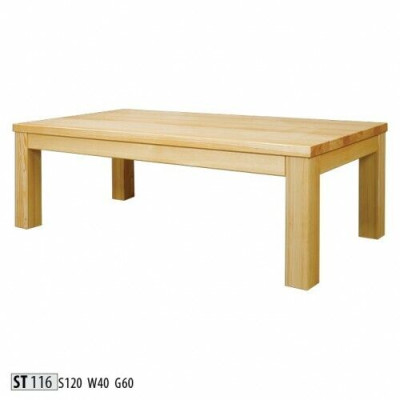 Mesa de centro de madera de verdad, mesa de 120x60 