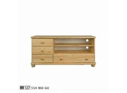 rtv aparador de madera, cómoda, aparadores, cómodas de sala de estar 124 cm, muebles sólidos.