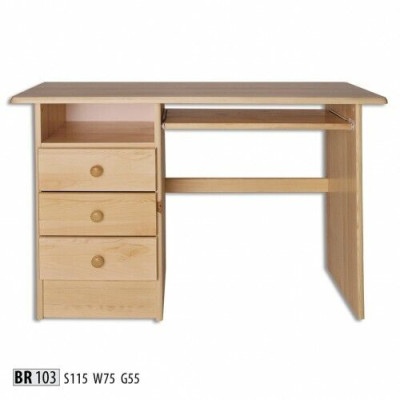 Escritorio de madera real, mesa maciza, muebles de oficina macizos, escritorios de madera.