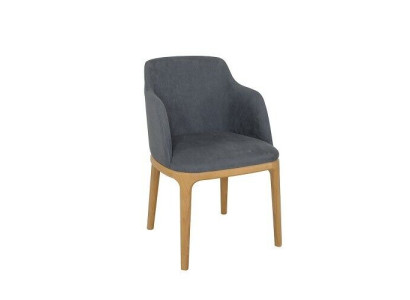 Silla Sillón Tapizado Sillas Salón Madera maciza Textil Madera Sillón Cuero Nuevo