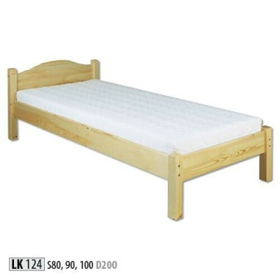 Cama de madera maciza 100x200 Individual Pino macizo Cama juvenil Cama de madera maciza Nueva