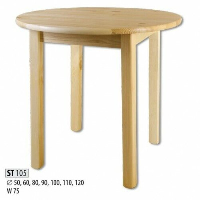Mesa redonda de comedor Mesa de madera Pino macizo Mesa hecha a mano Mesa redonda