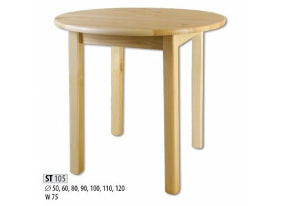 Mesa redonda de comedor Mesa de madera Pino macizo Mesa hecha a mano Mesa redonda